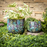 CACHE-POT EN MOSAIQUE DE VERRE