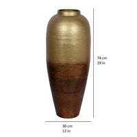 VASE SUR PIED EN LAITON MARTELÉ SELINA DÉCOR INTÉRIEUR ÉLÉGANT