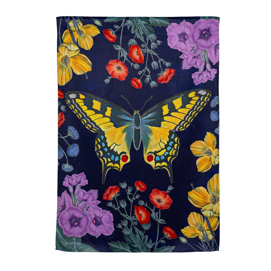 DRAPEAU DÉCORATIF - JARDIN PAPILLON