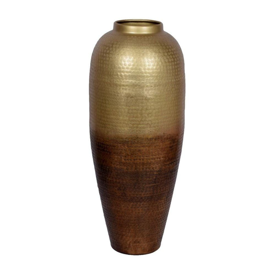 VASE SUR PIED EN LAITON MARTELÉ SELINA DÉCOR INTÉRIEUR ÉLÉGANT