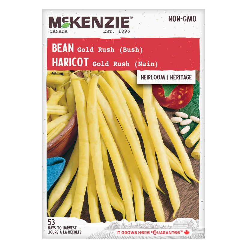 VEGETABLE SEEDS: BEAN - GOLD RUSH (DWARF)