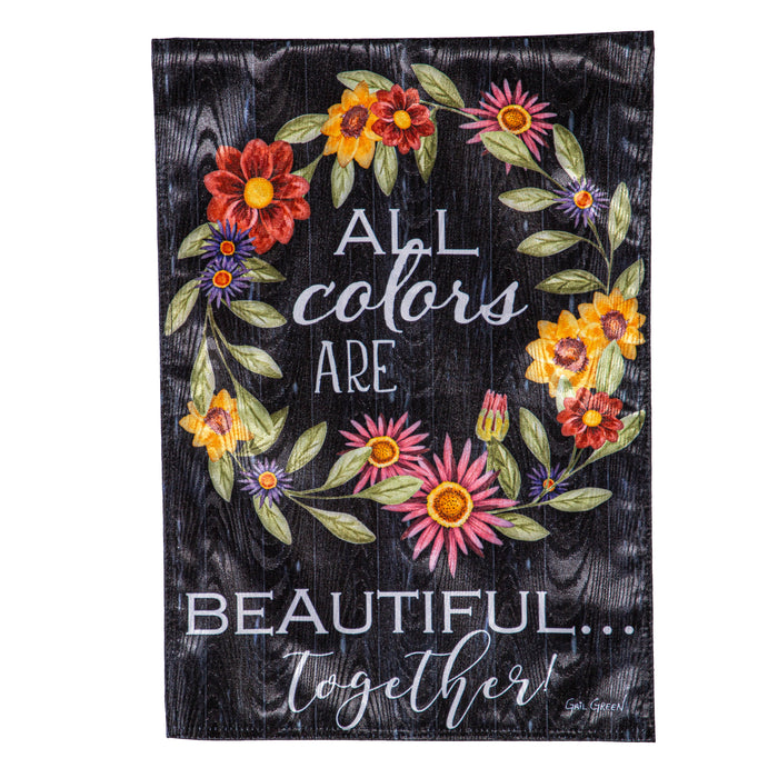 DRAPEAU DÉCORATIF - ''ALL COLORS ARE BEAUTIFUL TOGETHER''