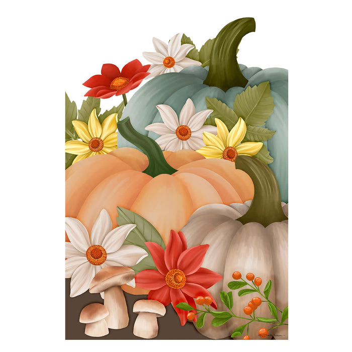 DRAPEAU DÉCORATIF - CHAMP DE CITROUILLES