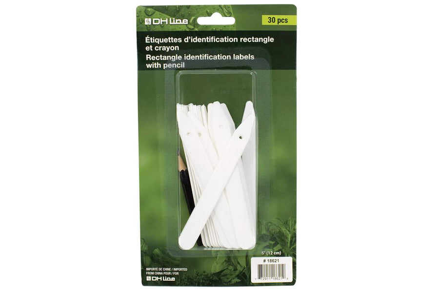 RECTANGULAR ID LABELS WITH PENCILS 30 PCS