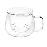 TEA INFUSION GLASS CUP WITH INFUSER FOR LOOSE TEA