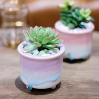 POT - ÉMAILLÉS  À GOUTTES BLEUES