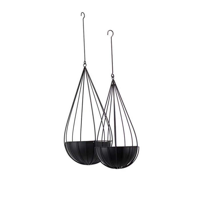POT SUSPENDU NOIR EN METAL