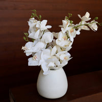 ARTIFICIAL WHITE ORCHID BOUQUET FOR LIVING ROOM HOME DECOR 42 INCHES