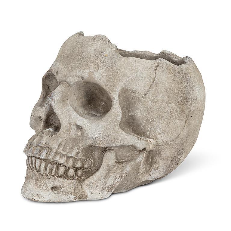 LARGE SKULL-SHAPED FLOWER POT