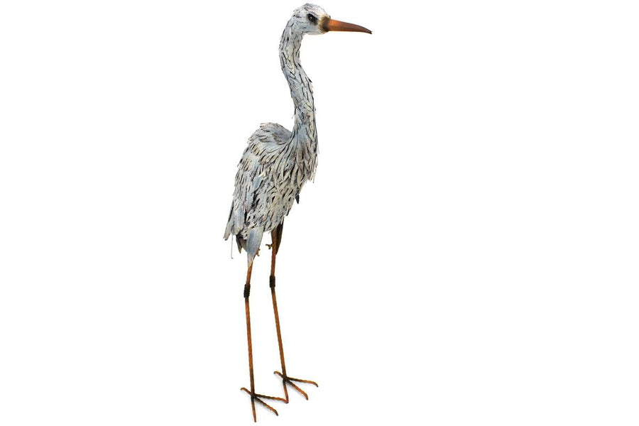 WHITE METAL CRANE