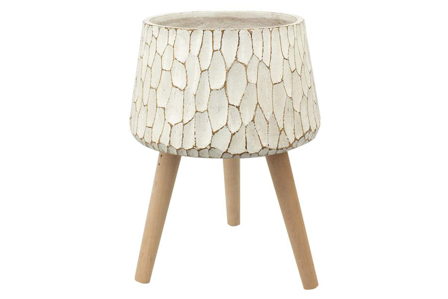 WHITE MGO PLANTER ON LEGS