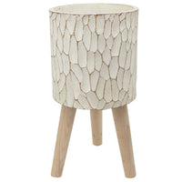 CACHE-POT SUR PATTE MGO BLANC