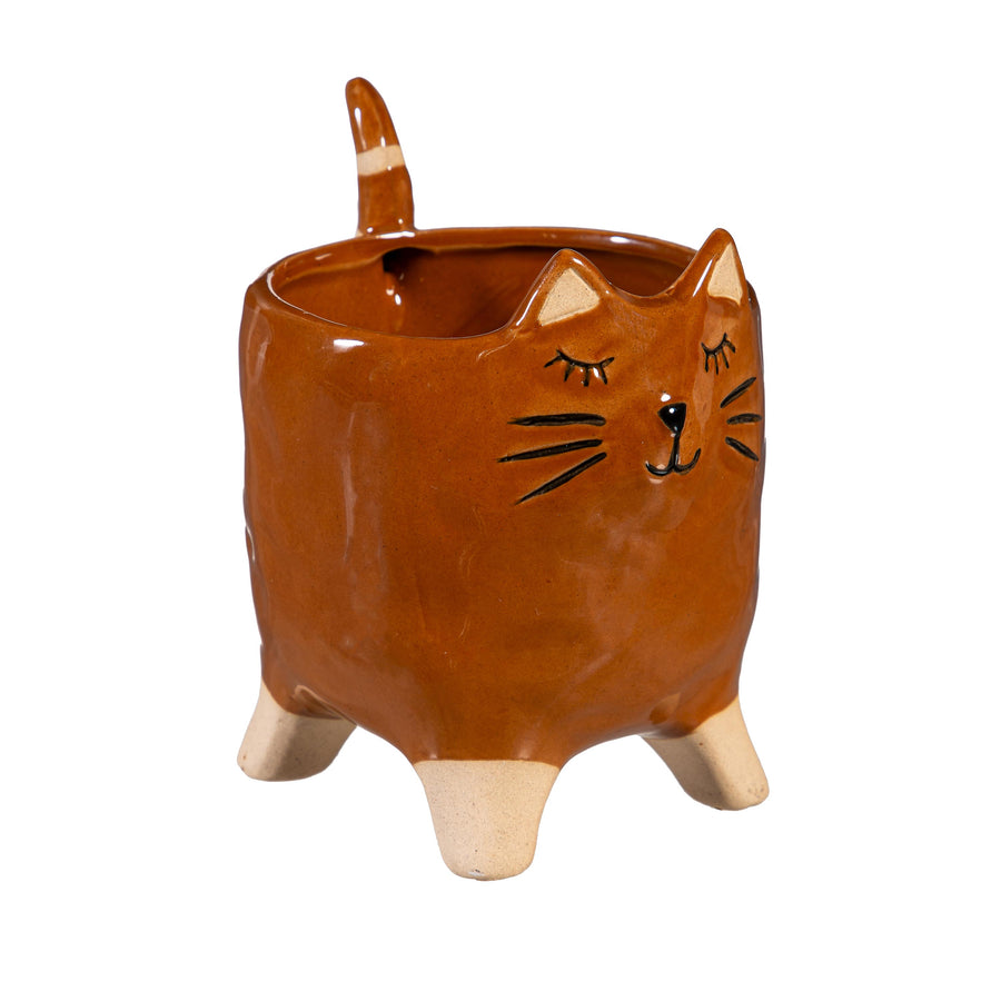 CACHE-POT EN CÉRAMIQUE - CHAT