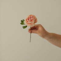 ROSE ANGLAISE ARTIFICIELLE SUR TIGE