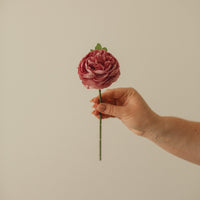 ROSE ANGLAISE ARTIFICIELLE SUR TIGE