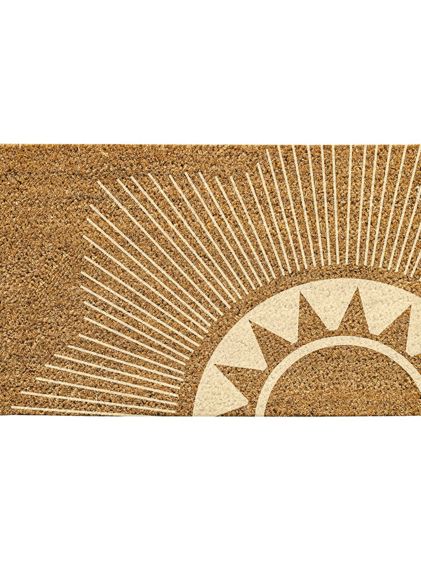 CaySep Tapis De Bienvenue Floral En Fibre De Coco - Joli Paillasson Antidérapant Coloré Pour Porte D'Entrée Intérieur Extérieur - 43 X 74 Cm