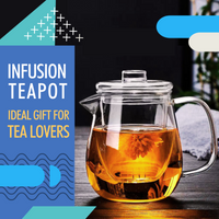 THEIERE VERRE INFUSEUR 600ML IDEALE AMATEURS DE THE DURABLE