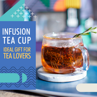 TEA INFUSION GLASS CUP WITH INFUSER FOR LOOSE TEA