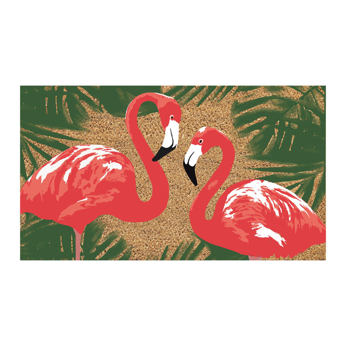 TAPIS EN COIR - FLAMINGO