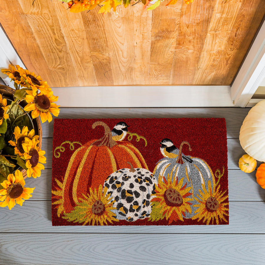 TAPIS EN COIR - IMPRIMÉ ANIMAL CITROUILLE