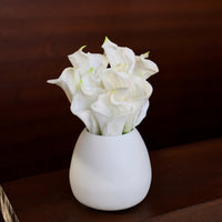 ARTIFICIAL WHITE CALLA LILY BOUQUET, 12-PIECE, FOR MODERN HIGH-END INTERIOR DECORATION