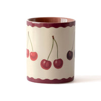 CACHE-POT AVEC MOTIF DE CERISES
