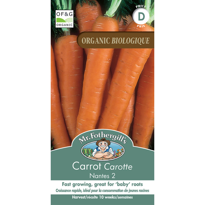 SEMENCES DE LEGUMES BIO: CAROTTE - NANTES