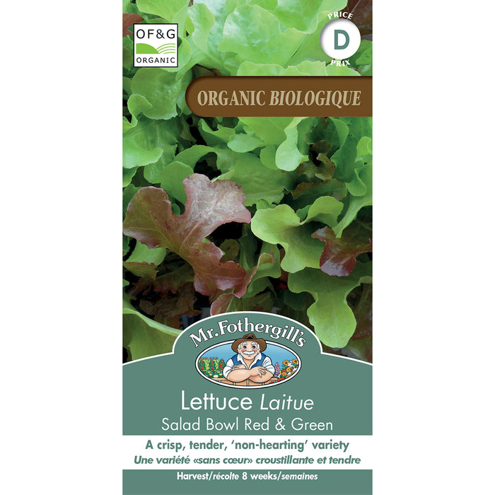 SEMENCES DE LEGUMES BIO: LAITUE - ROUGE/VERT SALAD BOWL