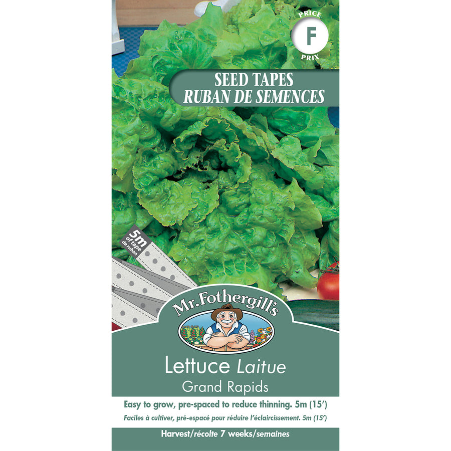 RUBAN DE SEMENCES DE LEGUMES: LAITUE GRAND RAPIDS