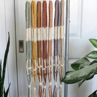 SUPPORT POUR PLANTES EN MACRAMÉ BICOLORE | JARDINIÈRE SUSPENDU D'INTÉRIEUR