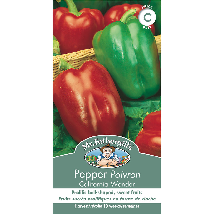 VEGETABLE SEEDS: PEPPER - CALIFORNIA WONDER
