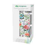 GOBELET À MOTIF FLORAL, DOUBLE PAROI EN ACIER INOXYDABLE