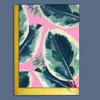 CARTE DE VOEUX - PLANTES D`INTERIEUR EN CAOUTCHOU