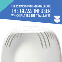 TEA INFUSION GLASS CUP WITH INFUSER FOR LOOSE TEA