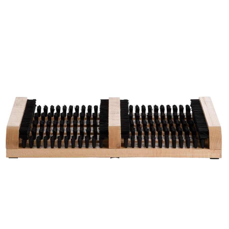 WOODEN DOUBLE BOOT BRUSH