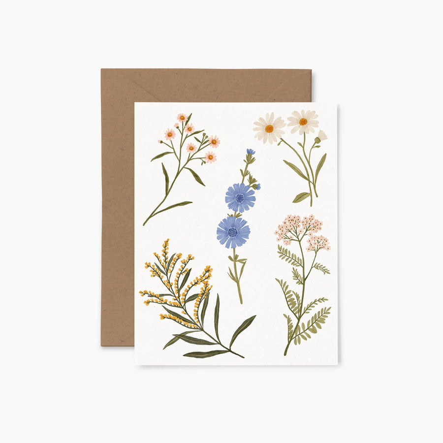 Fleurs des champs | Carte de voeux