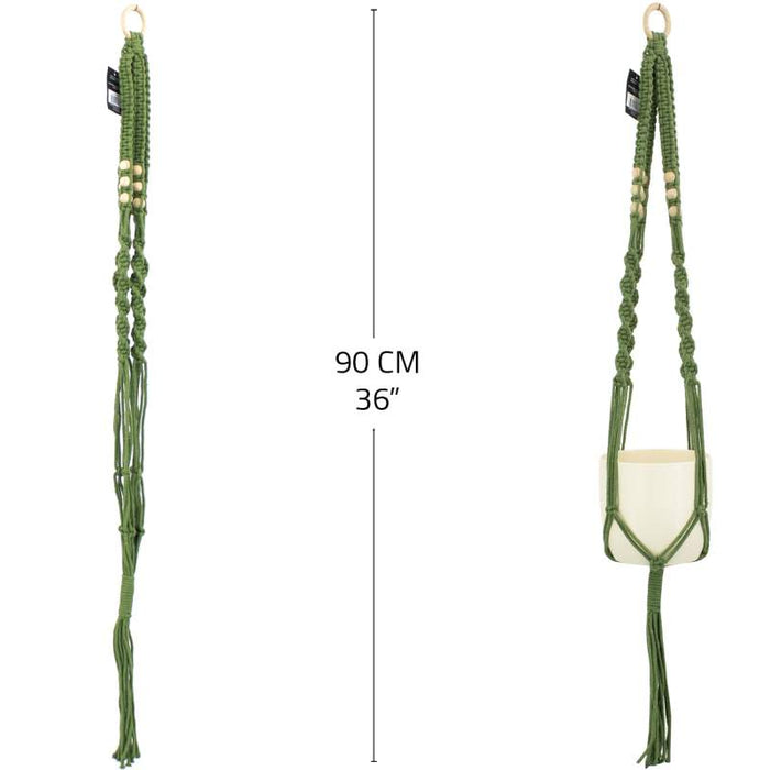 SUPPORT DE PLANTE MACRAMÉ - 36 PO