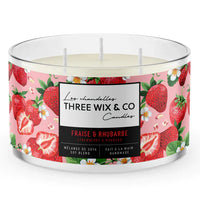 CHANDELLE - FRAISE ET RHUBARBE