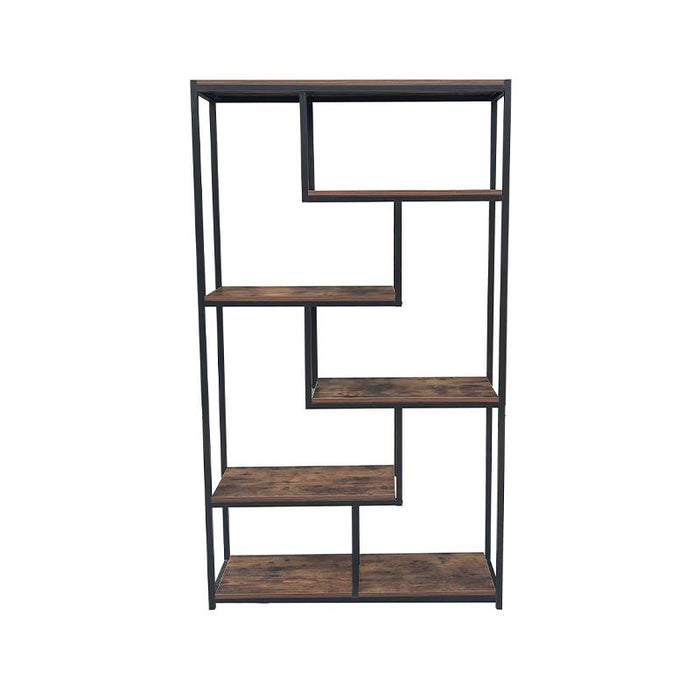 BIBLIOTHÈQUE EN BOIS ET EN MÉTAL