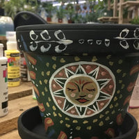 Les Samedis Créatifs – Peinture libre sur pot de terre cuite