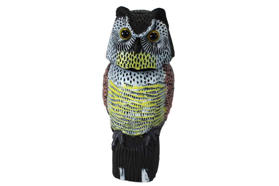 FAUX HIBOU TÊTE MOBILE EN PLASTIQUE