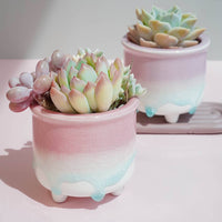 POT - ÉMAILLÉS  À GOUTTES BLEUES