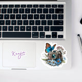 AUTOCOLLANT - APPAREIL PHOTO AVEC PAPILLON