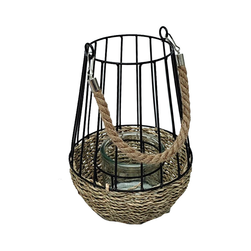 RATTAN CANDLE HOLDER