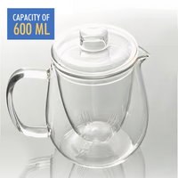 THEIERE VERRE INFUSEUR 600ML IDEALE AMATEURS DE THE DURABLE