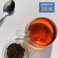 TEA INFUSION GLASS CUP WITH INFUSER FOR LOOSE TEA