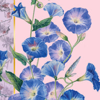 CARTE VIERGE A FLEURS AVEC ACCENTS DORÉS