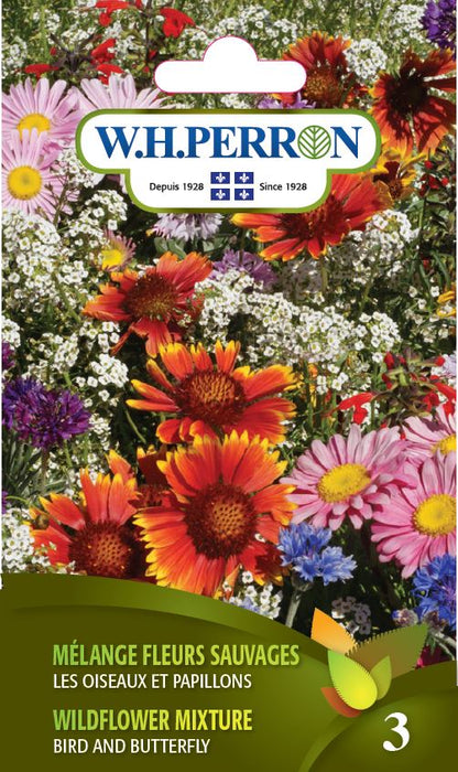 SEMENCES DE FLEURS: MELANGE FLEURS SAUVAGES - OISEAUX ET PAPILLONS