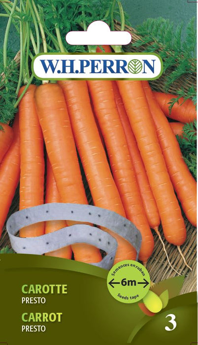 SEMENCES DE LEGUMES: CAROTTE EN RUBAN - PRESTO