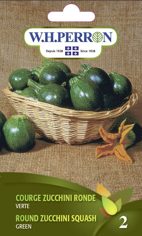 SEMENCES DE LEGUMES: COURGE ZUCCHINI RONDE - VERTE
